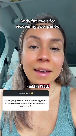 Body Fat Levels For Recovering Your Period