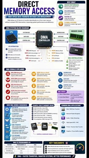 Direct Memory Access #Short notes #computerarchitecture #DMA #directmemoryaccess