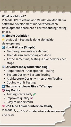 What is V-Model? 🔥 | Explained in details #Shorts