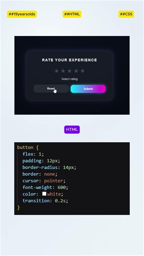 Animated Rating UI with HTML CSS JavaScript