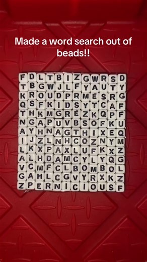 How many words can you find 😁 #beading #wordsearch #beads #letters #beadtok