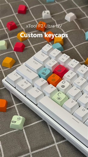 Consistent quality, repeatable results — scale your custom keycap offers without sacrificing detail. F2 Ultra handles small runs like a pro. #xtoolf2ultrauv #xtoolf2 #smallworkshop #keycaps #customkeycaps