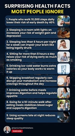 9 Shocking Health Facts Most People Ignore After 60