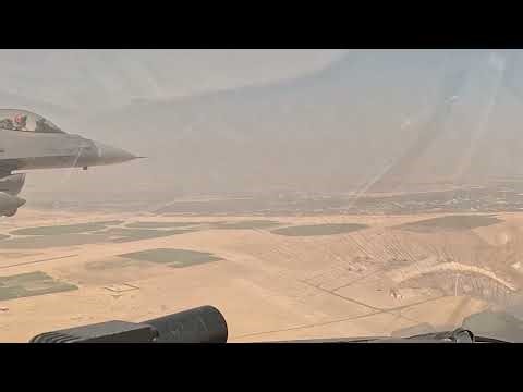 Cockpit View from a flight of F-16 Fighting Falcons over Egypt