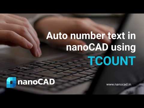 Auto number text in nanoCAD 26 | TCOUNT command explained