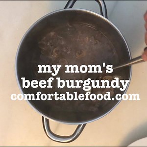 My Mom's Beef Burgundy. It's so easy to make, and it's one of the best dinners ever! :) RECIPE: http://comfortablefood.com/recipe/moms-beef-burgundy-bourguignon/ | Comfortable Food