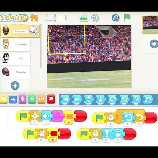 Scratch Jr. Football Game Scratch Cat Super Bowl Winning Kick