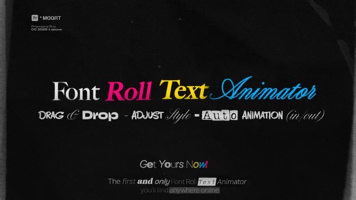 Font Roll Text Animator For Premiere Pro | A New Way To Animate Text MOGRT