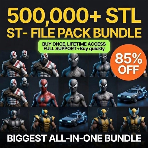 500k+ STL Files Pack, Stl Bundle Kratos Stl, Anime Stl, Wolverine Stl, Warhammer Stl,predator Stl, Delorean Stl, 3D Printer Figures Stl Pack - Etsy