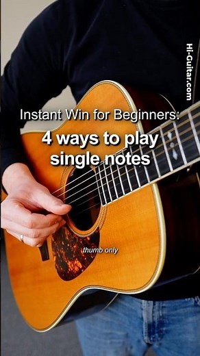 4 Ways to Play Single Notes (Beginner Guitar)