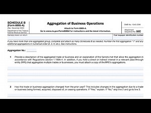 IRS Form 8995-A, Schedule B walkthrough (Aggregation of Business Operations)