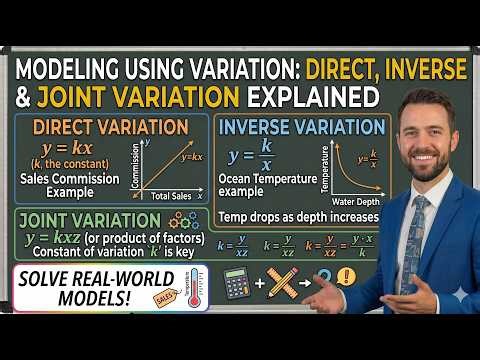 Lecture 35 | Modeling Using Variation: Direct, Inverse & Joint Variation