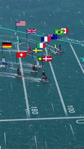 Absolutely FLYING at the start of Race Day 2 🚀 #SailGP | SailGP