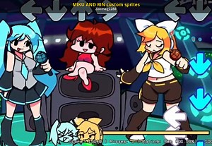 MIKU AND RIN custom sprites Mod for Friday Night Funkin' | FNF Mods