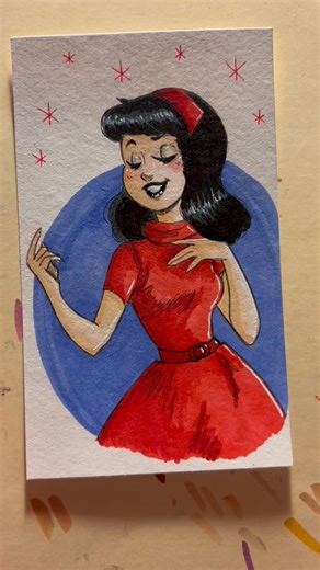 Color Veronica Lodge from Archie Comics with me ~ #alcoholmarkers #veronicalodge #archiecomics