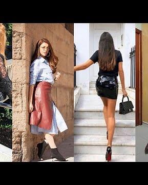 Charming and eyecatcher collection of office wear leather skirts for business women