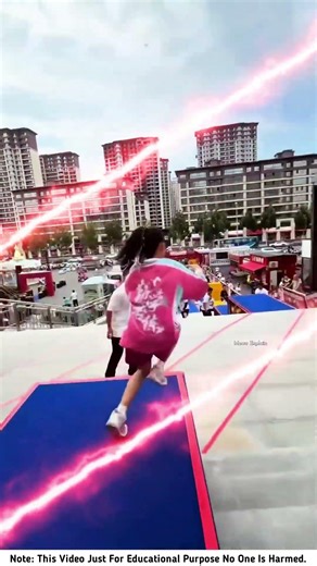 The girl won the running competition