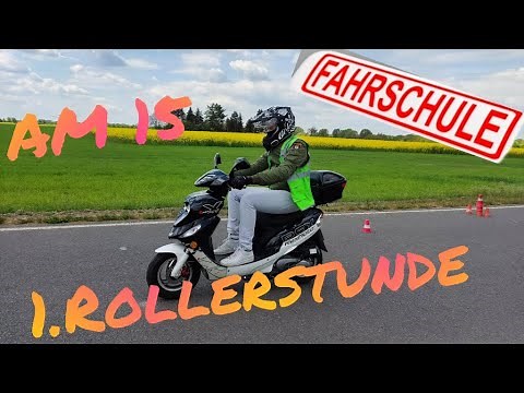 AM Führerschein mit 15 Die 1. Fahrstunde auf dem Übungsplatz www.1aFahrschule.com