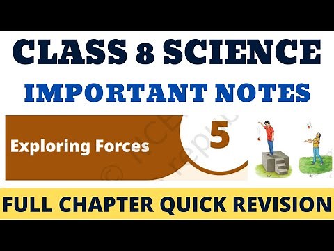 Best Notes Class 8 Exploring Forces | Curiosity Class 8 NCERT Notes Science