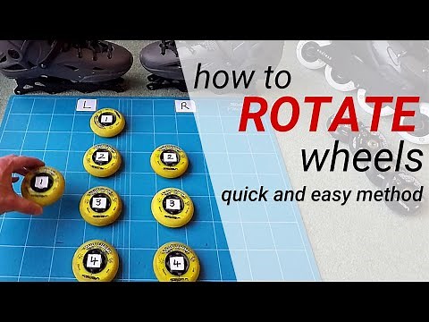 How to rotate inline skate wheels - flat 4 wheel setup - easy method to rotate rollerblade wheels