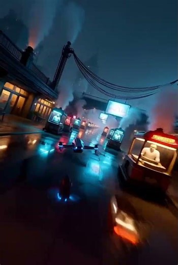 Neon Cyberpunk FPV Drone Chase | Ultra-Realistic