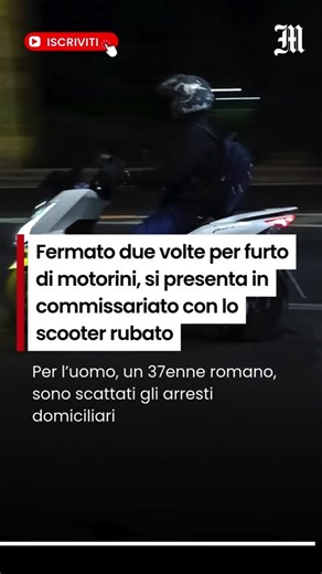 Fermato due volte per furto di motorini, si presenta in commissariato con lo scooter rubato
