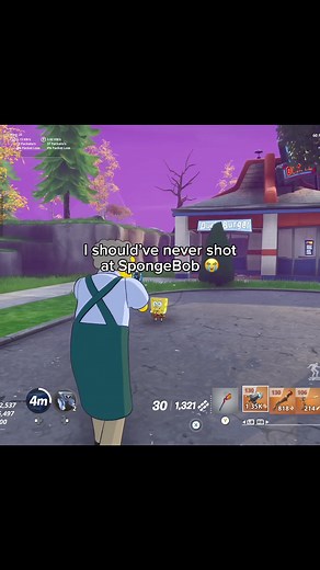 SpongeBob shot by Moe Szyslak in Fortnite save the world | #fortnite #spongebob #thesimpsons