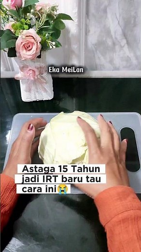 cara cepat potong sayur kol #tipspraktis #tipsmudah
