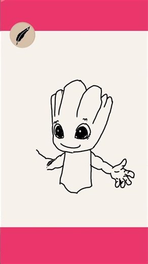 How to Draw CUTE BABY GROOT! 🌳✨ Easy Superhero Drawing for Kids & Beginners #lidoartworks