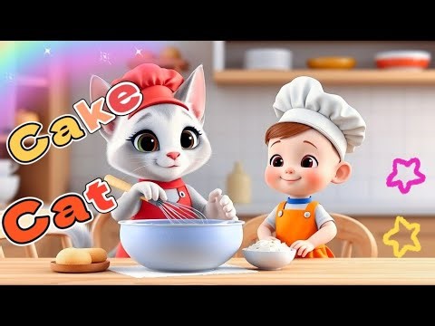 Kitten Cake 🐱🧁 | A fun song about kitten cakes | The Bright Baker children's song | usa kids