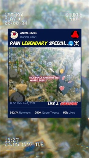 Pain Legendary Speech..🥶//#animeedit #pain #ytshorts