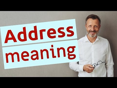 Address | Meaning of address