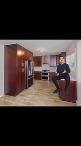 Here’s a Great Example of a Kitchen that was Remodeled Incorrectly!‍️‍️ GRAY floors NEVER went well with RED cabinets because your goal should always | The Flooring Factory