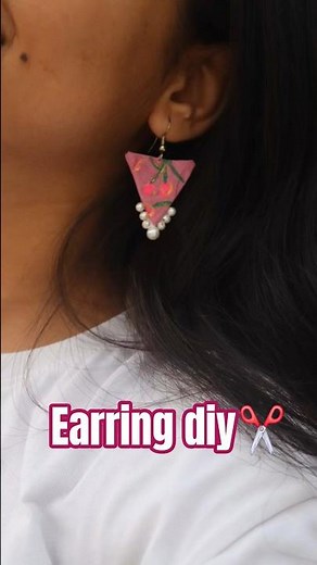🎀Beautiful DIY Fabric Earrings in Minutes #diy#explore#handcrafted