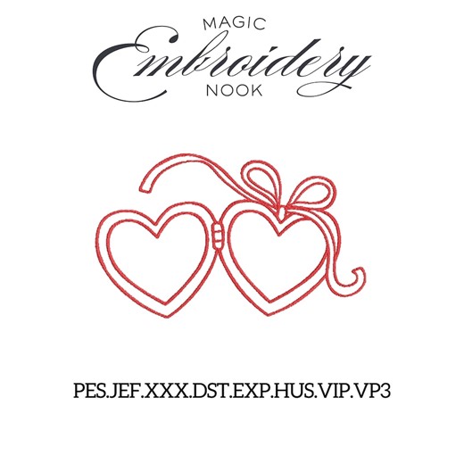 Locket Embroidery Design for Monogram Letters. Romantic Heart Locket Stitch Pattern for Best Friends or Lovers Machine Embroidery File. - Etsy