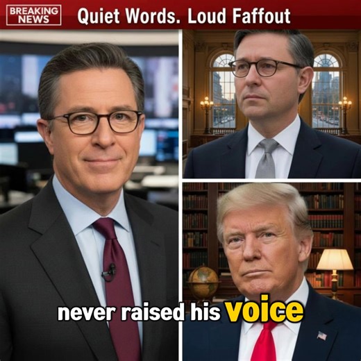 🚨 Mike Johnson's EPIC Meltdown After Stephen Colbert's Calm Takedown Ignites DC Firestorm! 😡📺💥 💬 Full story: https://zwent.net/437/ Colbert delivers sharp receipts with cool precision – cameras cut, but Johnson EXPLODES, storming reporters as aides scramble in panic! Witnesses: His rage only amplifies the exposure. Capitol phones ringing off the hook, hearings halted, social media on fire. Colbert's restraint spotlights Johnson's fury – that offscreen hint has Washington on edge! #MikeJohns