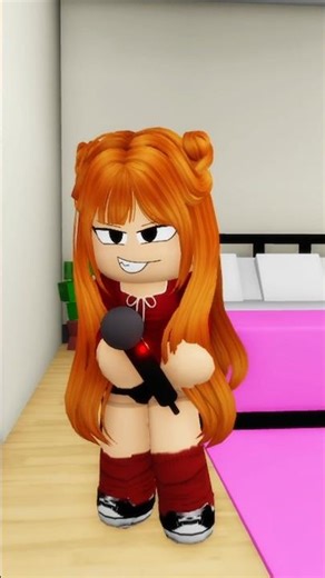 She sing a Scary Song...He Started Screaming 😒🙄 #roblox #brookhaven #robloxshorts