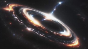 Black hole formation and interaction with surrounding matter in space