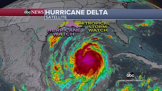 10K views · 147 reactions | GULF COAST EVACUATIONS: Mandatory evacuations and states of emergency are in place along the Gulf Coast as Hurricane Delta takes aim at the U.S. after slamming into Mexico. Rob Marciano is in New Orleans with the details and the track. https://abcn.ws/3lmArHn | ABC World News Tonight with David Muir | Facebook
