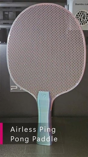 3D Printed "Airless" Ping Pong/Table Tennis Paddle #3dprint #3dprinted #3dprinting
