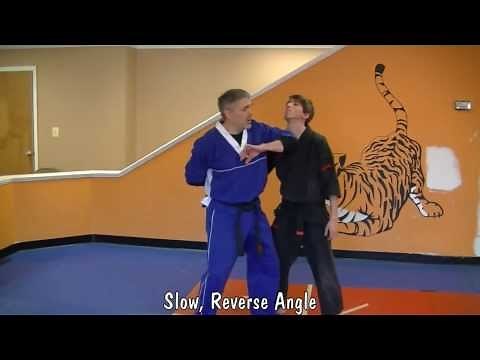 Locked Wing with extension - Kenpo self defense technique for a right hammerlock