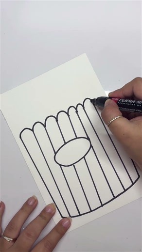 Easy popcorn drawing | #drawing #art #easydrawing #shorts