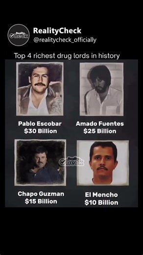 Top 4 richest drug lords in history!