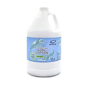 Unscented Aloe Vera Lotion with Argan Oil Hand-Made moisturizer and body lotion, Non-GMO, Vegan, Made in USA, (1 Gallon)