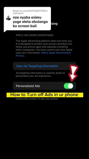Replying to @user4249102817930 how to turn off Ads in ur iphone #josephsmithpianist #ads