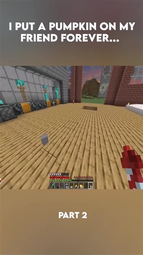 "I Put A Pumpkin On My Friend Forever..." #cjl #minecraft #viral #pump... | minecraft