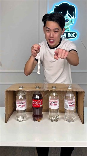 Trying the drink explosion challenge