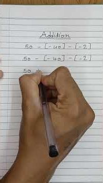 addition of integers #simple #maths #onlymaths #mathematics #shorts #mathstricks #education #puzzle