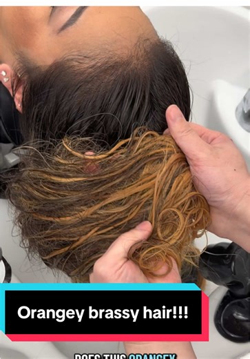 Don’t let Orangey lifted highlights scare you. It can be your best friend. You only need to lift to a level 8-9 to get beautiful caramel results. Never over lift the hair, otherwise you won’t have the background supporting pigment to give the natural caramel result that harmonizes better with a darker base. Also take note if you have a white shampoo bowl that in contrast the hair will look more warm in comparison. Also take into consideration that when hair is wet it will look more darker and pi