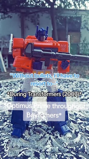 I've been meaning to get this idea done for a long time. #transformers #transformersg1 #optimusprime #transformersrevengeofthefallen #transformersdarkofthemoon